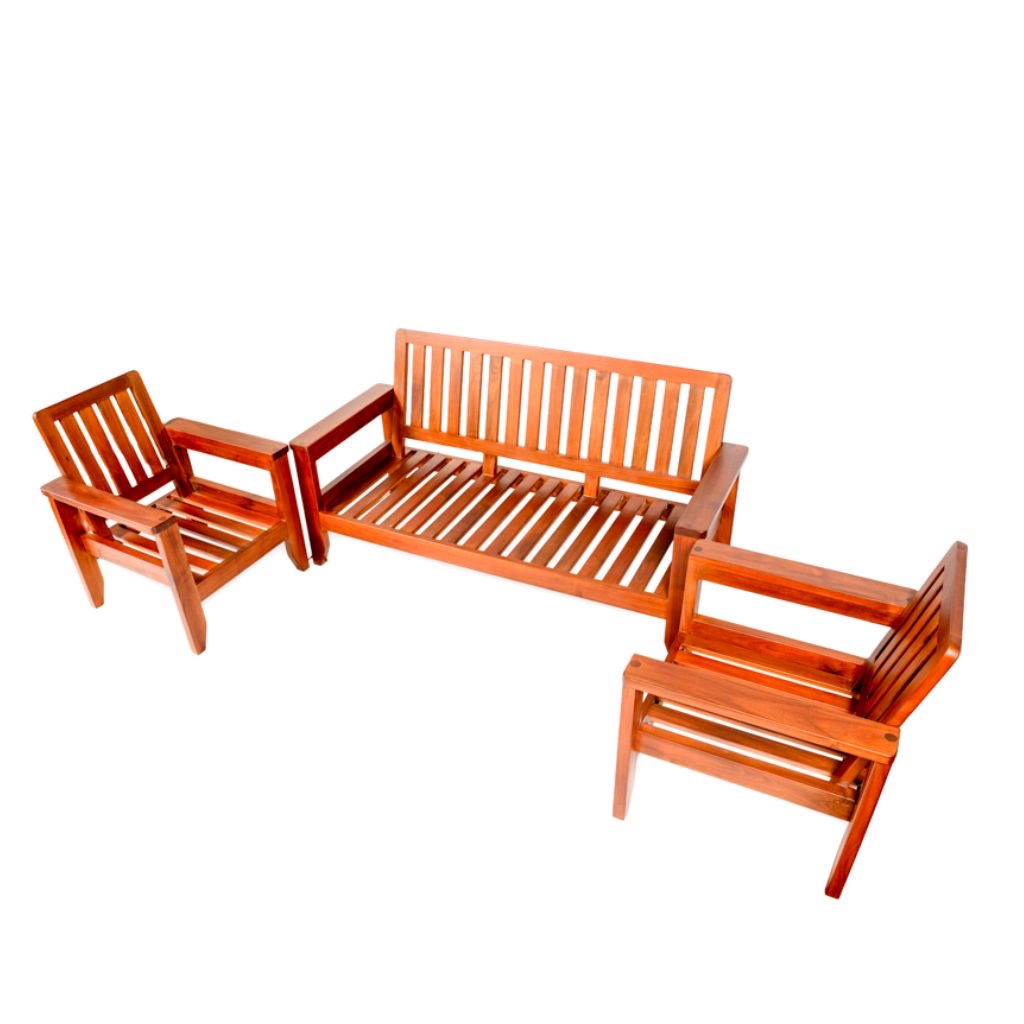 Bastille Wooden Bench & Chair Set (3+1+1)