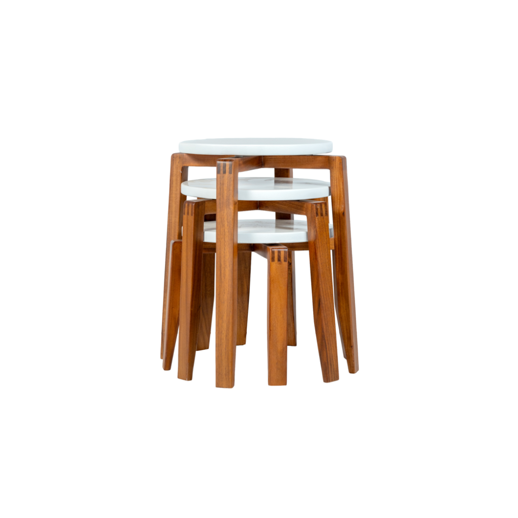 Trio Wooden Stool Set